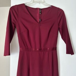 Elegant Burgundy Dress